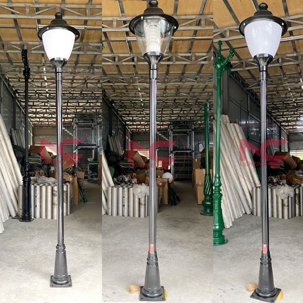 Mua bán trụ đèn sân vườn giá tốt tại Hà Nội 1 cột đèn trang trí 1 bóng DC11,