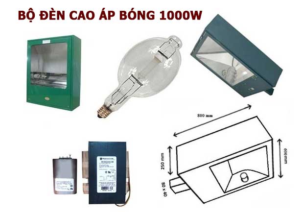 Bóng đèn cao áp giá bao nhiêu? Nên mua loại nào? 3 Bộ đèn áp 1000W