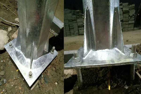 Cột Đèn Cao Áp 8m 4 Kich thuoc mat bich de